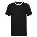 (フルーツオブザルーム) Fruit of the Loom メンズ リンガー Tシャツ コントラスト 半袖 トップス 【海外通販】