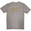 (ジェームズ ボンド007) James Bond 007 オフィシャル商品 ユニセックス No Time To Die Tシャツ バックプリント ロゴ 半袖 トップス 【海外通販】