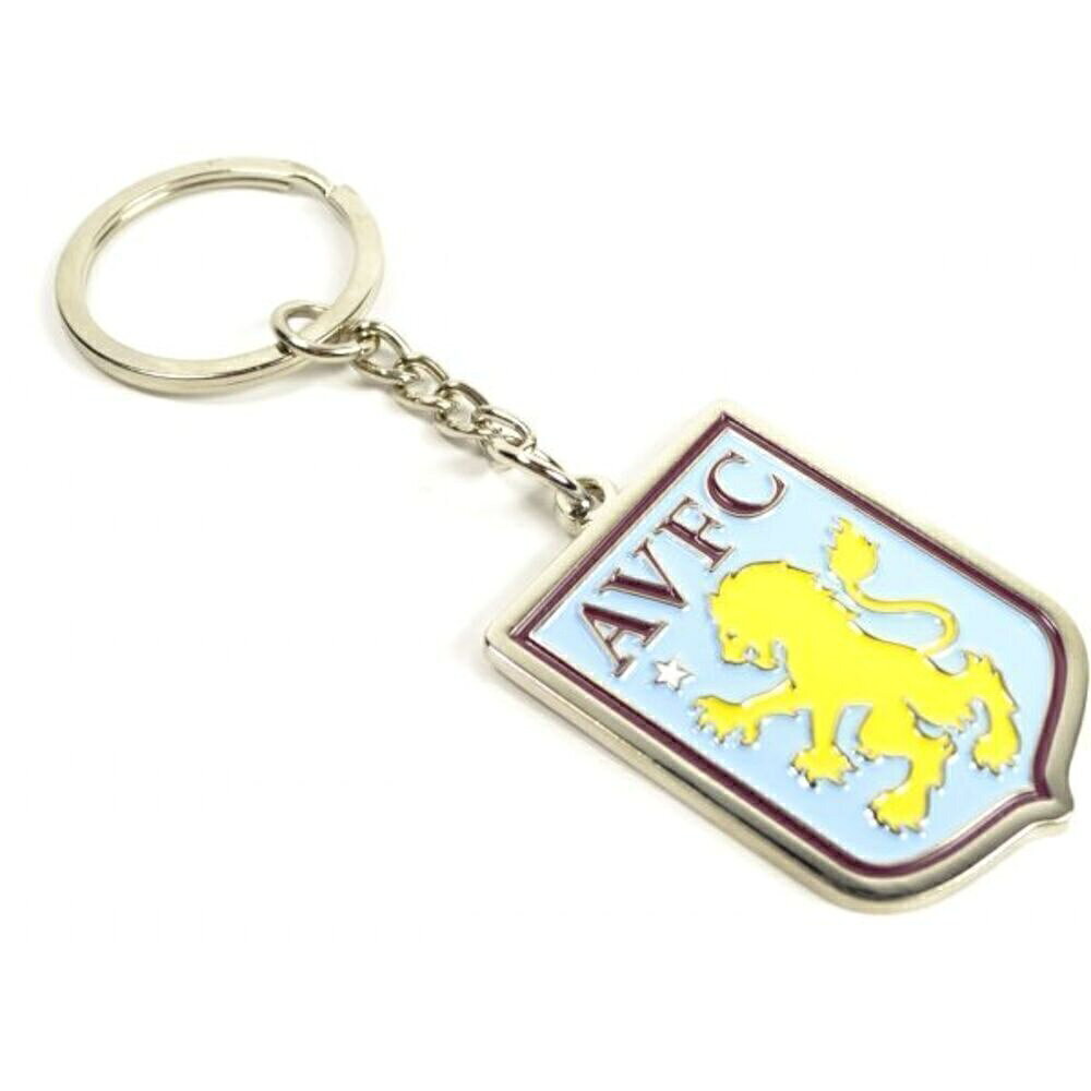 アストン・ヴィラ フットボールクラブ Aston Villa FC オフィシャル商品 クレスト キーリング キーホルダー 【海外通販】