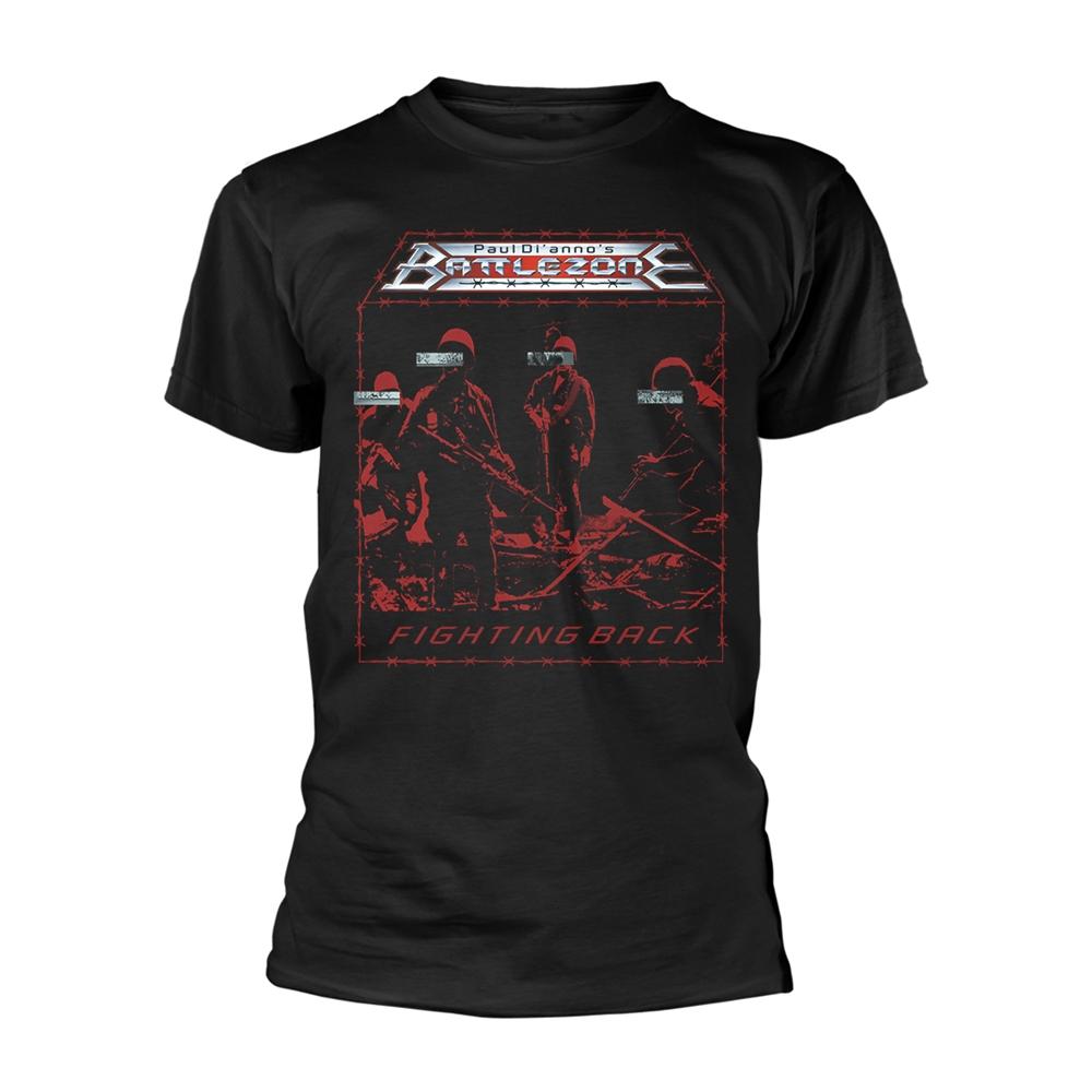 (ポール・ディアノズ・バトルゾーン) Paul Di´Anno´s Battlezone オフィシャル商品 ユニセックス Fighting Back Tシャツ 半袖 トップス 