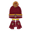 (ハリー・ポッター) Harry Potter オフィシャル商品 ユニセックス グリフィンドール ニット帽 手袋 セット 【海外通販】