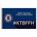 チェルシー フットボールクラブ Chelsea FC オフィシャル商品 Keep The Blue Flag Flying High スローガン 旗 フラッグ ...