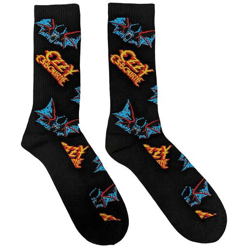 (オジー・オズボーン) Ozzy Osbourne オフィシャル商品 ユニセックス Logos & Bats 靴下 ソックス (1足組) 【海外通販】 (オジー・オズボーン) Ozzy Osbourne オフィシャル商品 ユニセックス Logos & Bats 靴下 ソックス (1足組) 【海外通販】