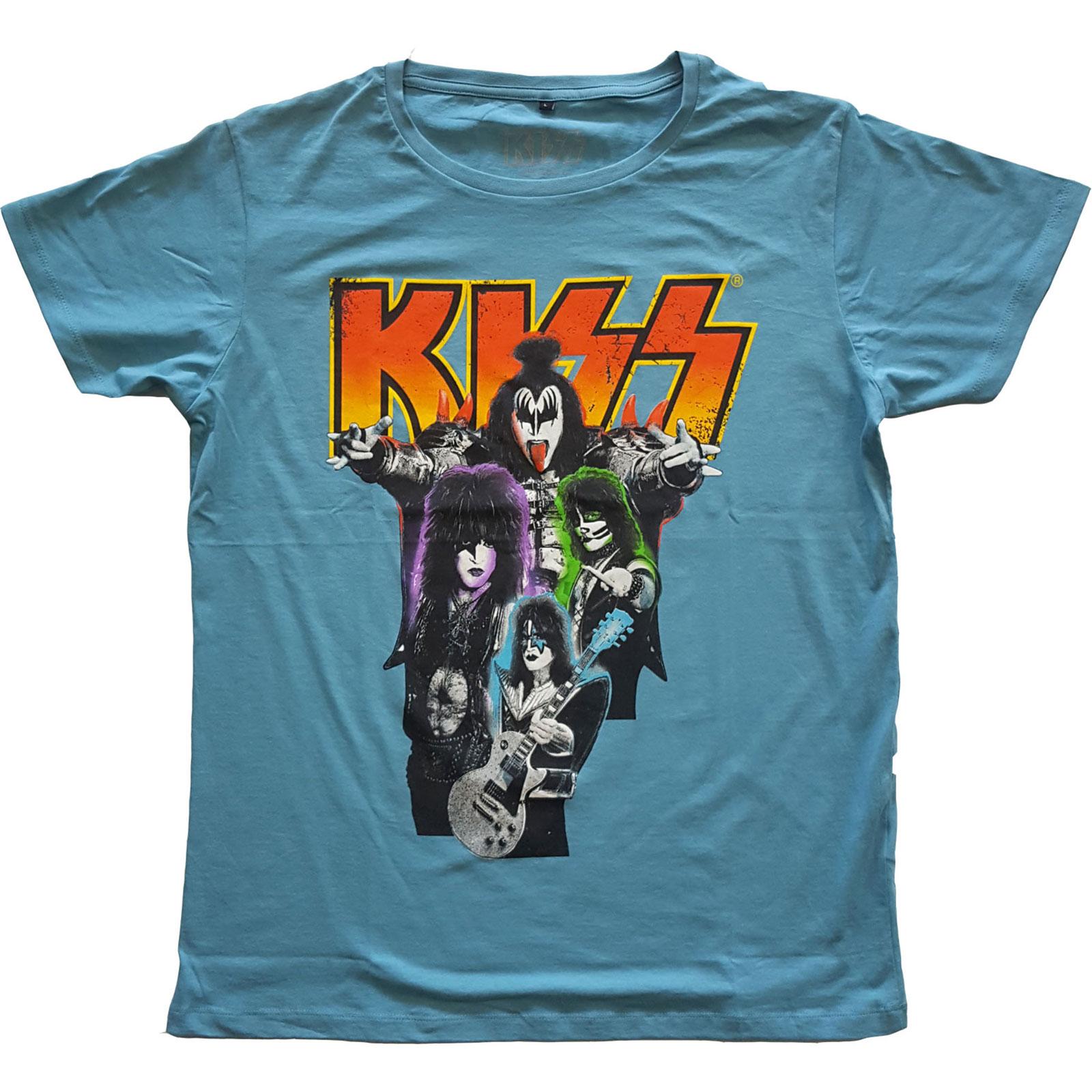 (キッス) Kiss オフィシャル商品 ユニセックス Neon Tシャツ コットン 半袖 トップス 【海外通販】