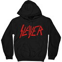 (スレイヤー) Slayer オフィシャル商品 ユニセックス Distressed ロゴ パーカー プルオーバー フード付き トレーナー 【海外通販】