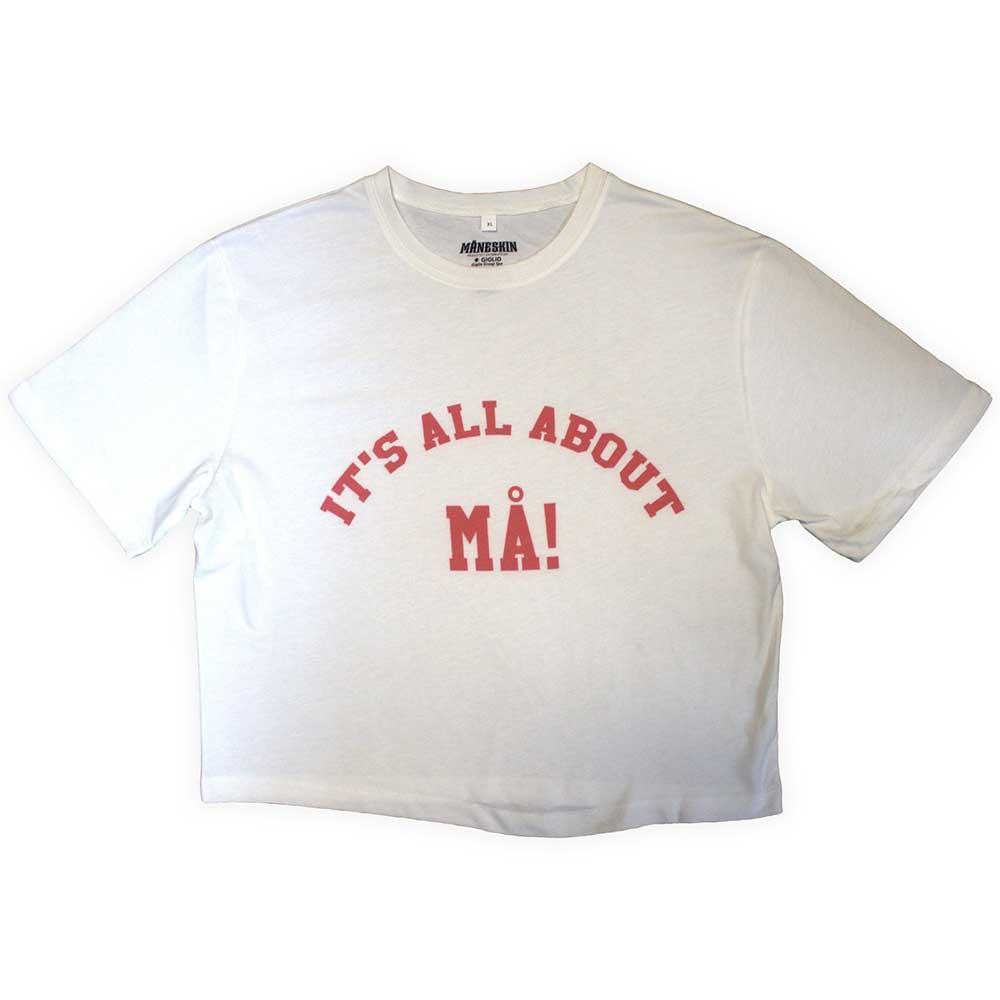 (マネスキン) Maneskin オフィシャル商品 レディース クロップ丈 Tシャツ 半袖 トップス 【海外通販】