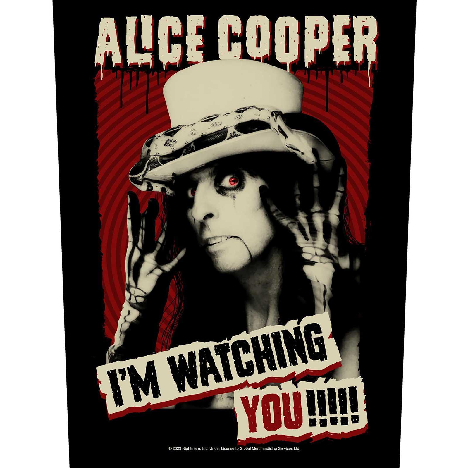 (アリス・クーパー) Alice Cooper オフィシャル商品 I'm Watching You ワッペン パッチ 【海外通販】