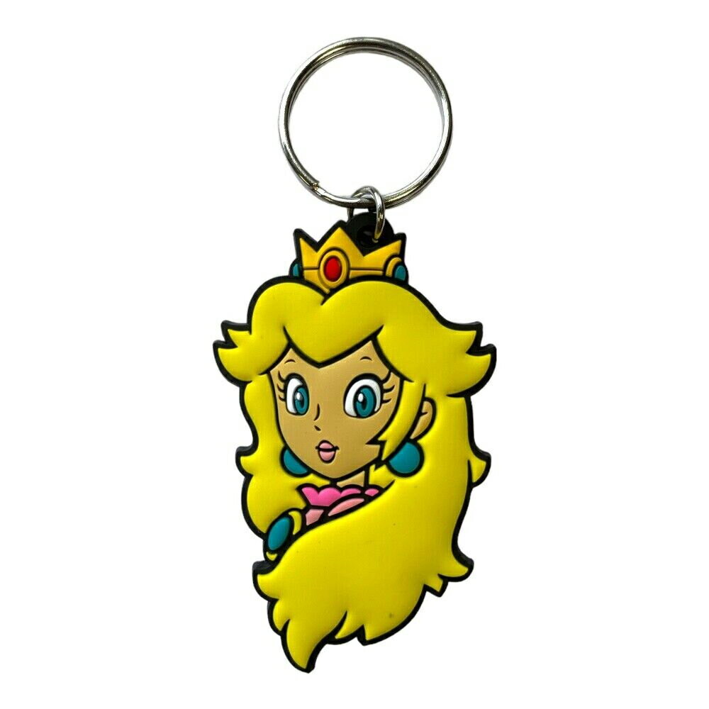 (スーパーマリオブラザーズ) Super Mario オフィシャル商品 PVC キーリング ピーチ姫 キーホルダー 【海外通販】