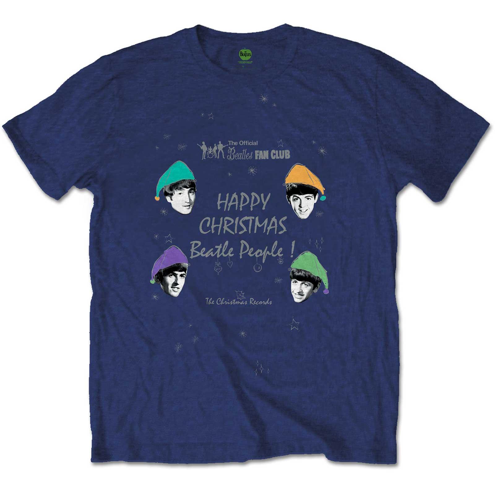 (ザ・ビートルズ) The Beatles オフィシャル商品 ユニセックス Happy Christmas Tシャツ コットン 半袖 トップス 【海外通販】