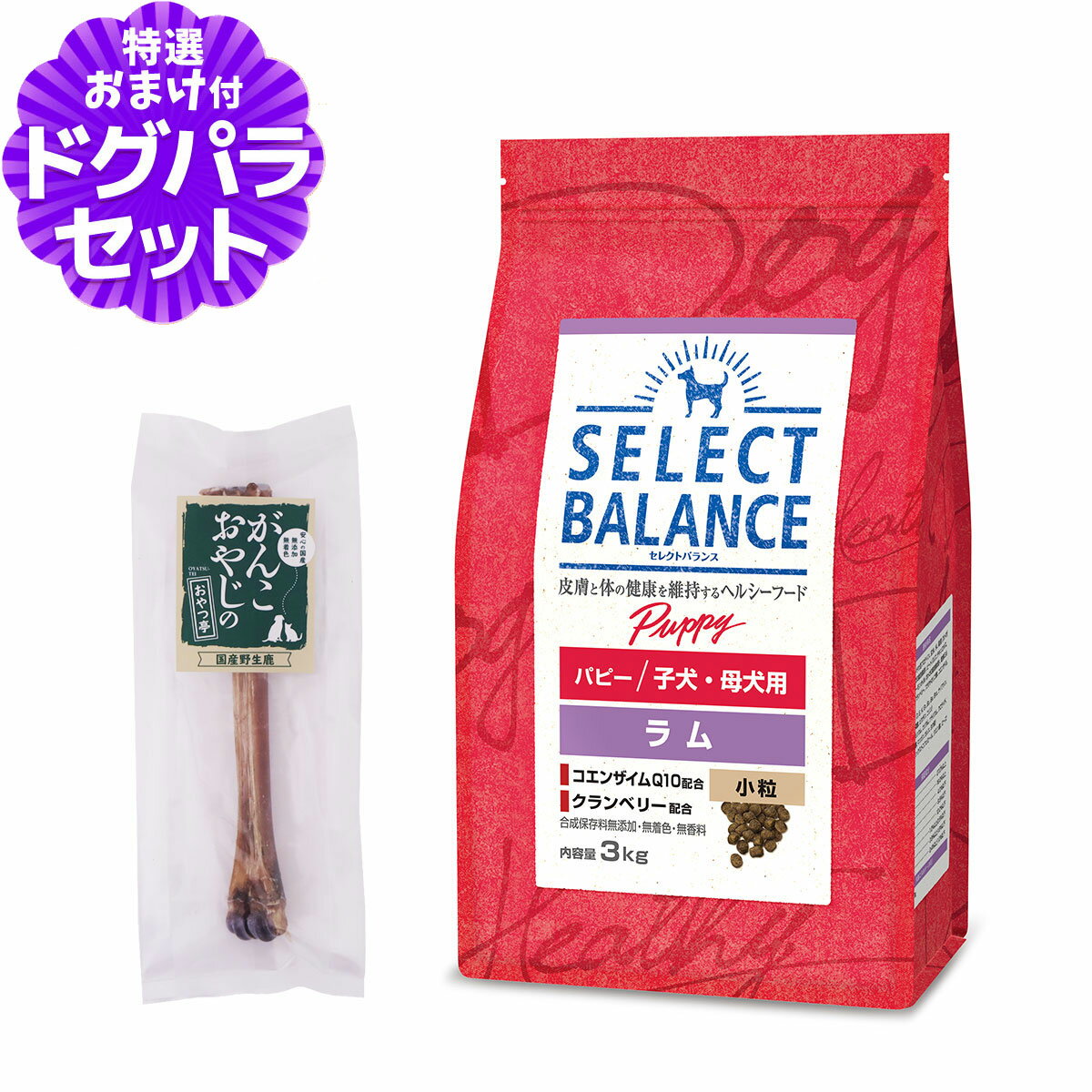 樂天商城 - セレクトバランス パピー ラム 小粒 3kg+国産鹿デンタルボーン 1本入り