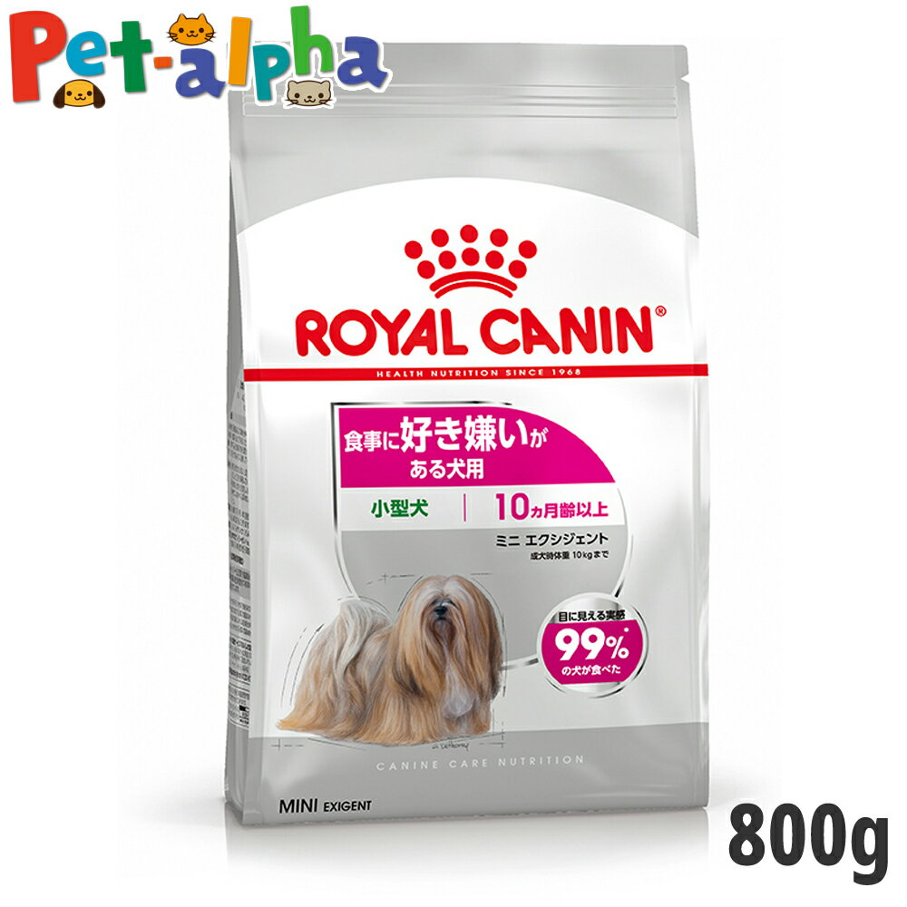 ロイヤルカナン ミニ エクシジェント 800g（食事に好き嫌いがある犬用 小型犬専用 成犬～高齢犬用） (正規品) ドライフード ドッグフード 犬