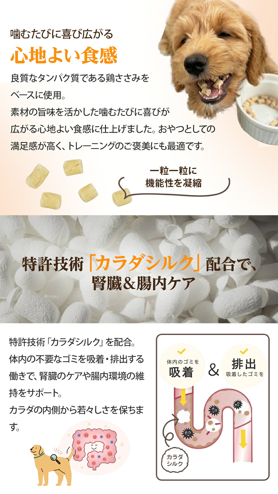 SILKFULL(シルクフル) 犬用 サプリおやつ 30g ドッグ 犬 おやつ サプリメント 腎臓ケア 腸内ケア トリーツ トレーニング 目＆涙ケア 口内ケア 皮膚被毛ケア pet-alpha-10042777 ペットアルファー楽天市場店 サンプル画像3
