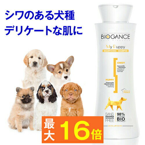 【ワンランク上のライフスタイル】シャンプーはスキンシップの時間★マイパピーシャンプー（バイオガンス） 250ml ＜子犬用＞カモミール..