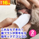 ★歯磨き対策★ オクチブラシ 2枚入り ( 犬 猫 用 ) これなら続けられますデンタルケア ( 歯磨き 歯石除去 歯石取り 歯垢 歯ブラシ 犬の歯磨き 口の臭い 予防 対策 液体歯磨き マウスクリーナー )