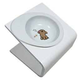 【犬フードボウル】ぺったんエッグフードボウル「わんマテ」(ペットフードボール餌入れ餌エサ水飲み器給水器食器食器台皿さら犬用食器超小型犬小型犬犬用トイプードルトイ・プードル首腰関節愛犬老犬パピー高さ獣医)