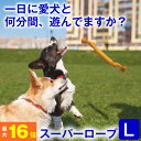 ★愛犬の喜ぶ顔が見たいなら♪ スーパーロープ Lサイズ ( 犬 おもちゃ オモチャ 玩具 ロープ 紐 スクィーカー 鳴り笛 中型犬 大型犬 歯磨き ハミガキ はみがき デンタルケア 口臭 対策 歯垢 歯石 噛む トイプードル ダックス 柴犬 )