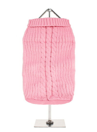 Urban Pup Pink Cable Knit Sweater キュートなピンクのケーブルニットセーター。 身体にそう、ややタイトなシルエットなのでもたつかず、すっきりと着こなしていただけます。 袖が短いデザインなので足の短いワンちゃんも安心です。 寒がりのネコちゃんにもお勧めです カラー ピンク〈Pink〉 製品素材 ウール　伸縮性有り 洗い方 お洗濯は手洗い（水洗い）をおすすめ致します。 サイズ　 S　首周り　22cm　×　着丈　30cm　×　胴回り 27cm M　首周り　24cm　×　着丈　35cm　×　胴回り 31cm L　首周り　27cm　×　着丈　40cm　×　胴回り 33cm 注意事項 ニット素材の為、記載サイズ（平置きで採寸しております）はおおよそとなります。 ※製品画像はディスプレイの性質上、実際の色とは異なって見える場合がございます。
