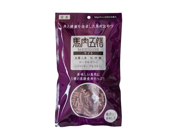 馬肉五膳　ライト　200g (50gチャック付×4) ペット 犬 おやつ ホースミート ドッグトリーツ ご褒美 薬膳 ソフト