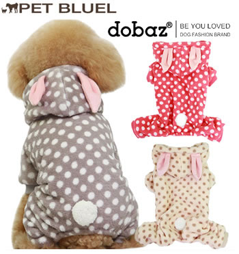 【犬 ペットウェア ロンパース】dobaz | ラブリーラビットカバーオール - Lovely rabbit Jumpsuit【メール便不可】　※セール商品につき、返品、お取り換えはできません