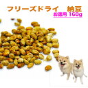 【15日は10%OFFの日】犬 おやつ ドッグフード 猫 おやつ 無添加 健康おやつ フリーズドライ 納豆徳用160g