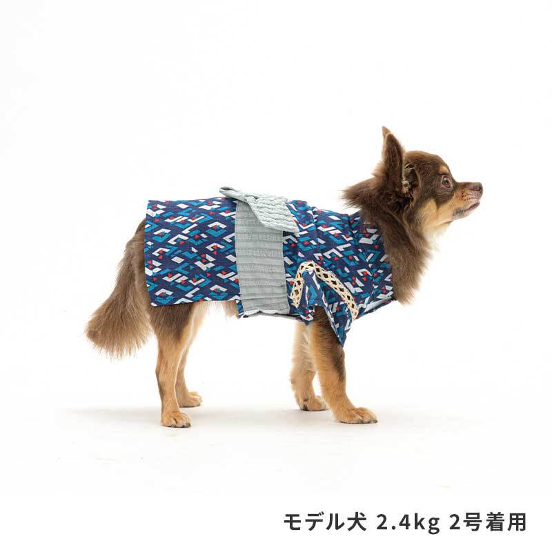 犬服　犬用ゆかた　菱柄甚平　LIFELIKE　1〜5号　2L　3L　ドッグウェア 浴衣 犬 服 春  ...