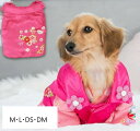 和花柄被布コート　【M/L/DS/DM】　crazyboo　着物　クレイジーブー　正月　桜　きもの　犬用　犬服　犬用品　CRAZYBOO