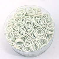 【トリミング用品】 カラー輪ゴム ホワイト 30g