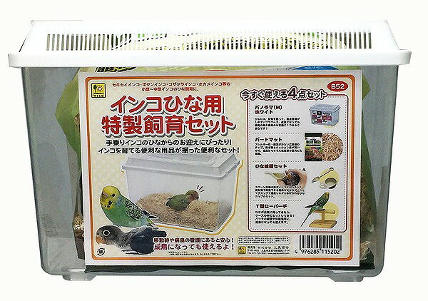 【商品説明】インコのヒナ時期からのお迎えにピッタリ　特別ホワイトカラー【原材料】プラスチック　広葉樹　木材【対象動物】鳥全般【原産国】日本株式会社三晃商会特製飼育セット　インコひな用