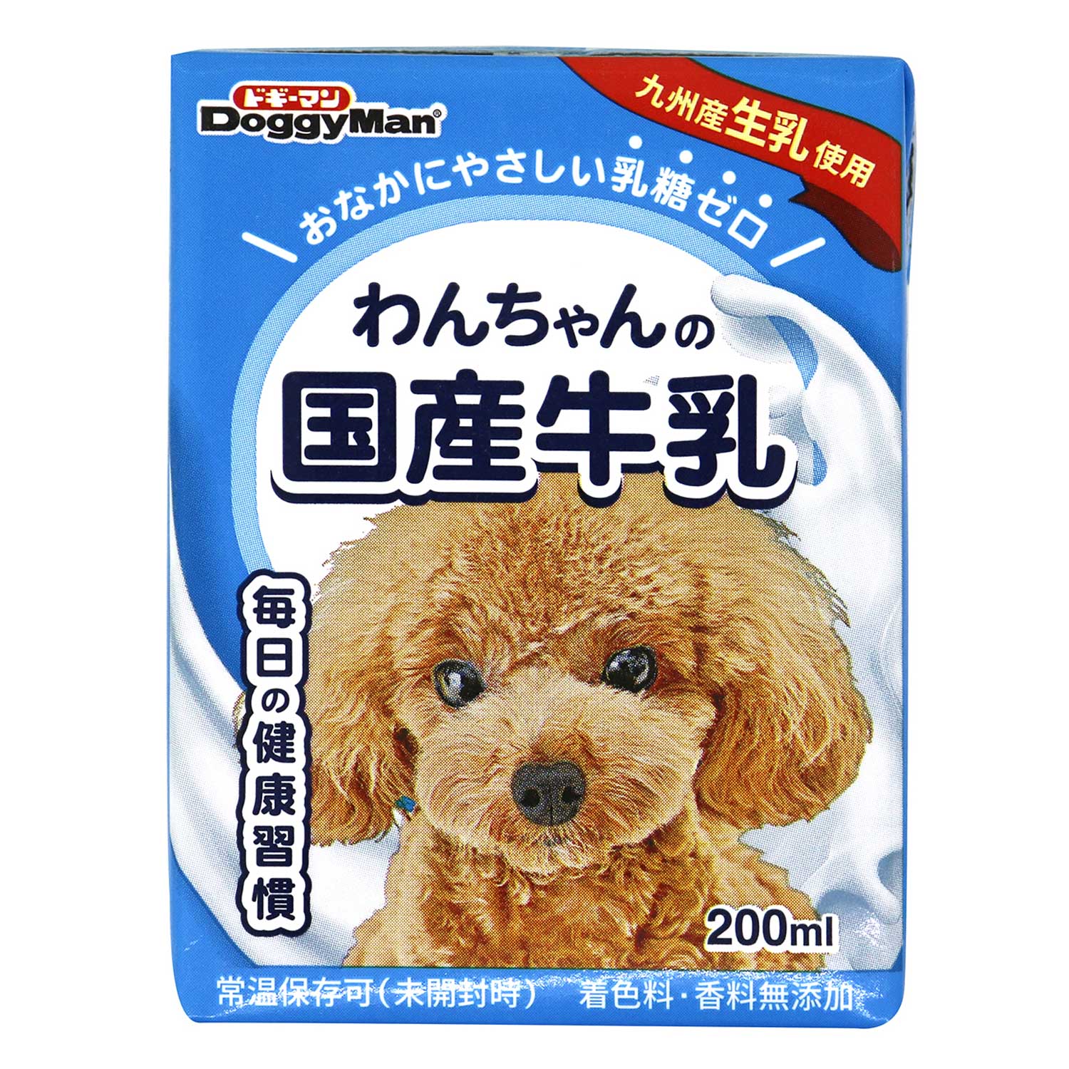 ドギーマン わんちゃんの国産牛乳 200ml 乳糖ゼロ 香料、人工着色料不使用 ドギーマン ペット 牛乳