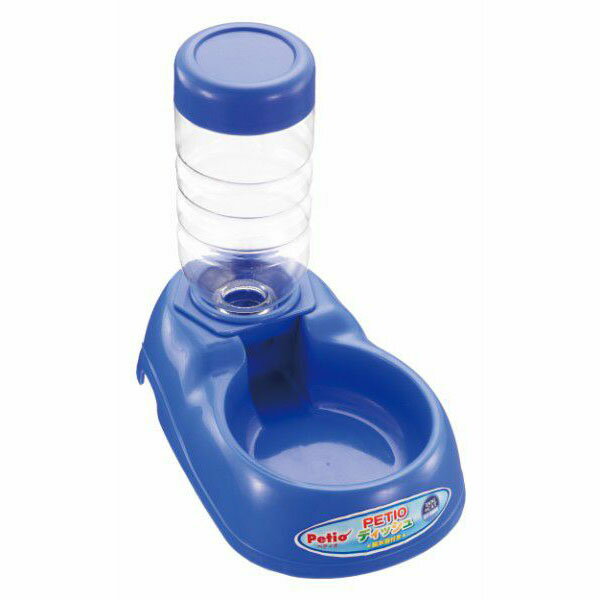 PETIO ディッシュ給水器付き ブルー ペティオ 給水器 犬用品