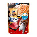 銀のスプーン 三ツ星グルメ パウチ 成猫用 1歳〜 国産 まぐろ 100% 使用 ジュレ しらす・かにかま・かつお節添え 35g ユニチャーム キャットフード ...