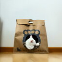 紙袋風つめとぎ 肉球 ペットアイ 猫用爪とぎ 爪とぎ 爪とぎ付き またたび付き 研ぎカスが飛び散りにくい 一般的な紙袋と違い再生ダンボールを使用し破れにくく耐久...