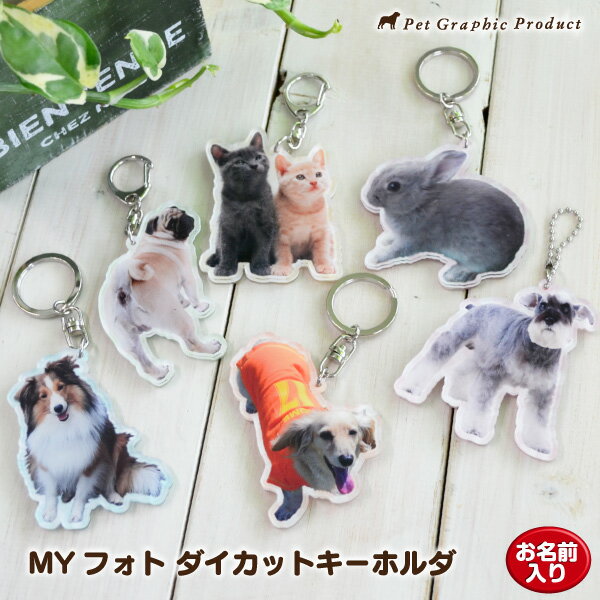 アクリルキーホルダー 猫 MYフォト 【ダイカット】 4mm厚 両面フルカラー印刷 アクキー クリスマス プレゼント ギフト リレーアタック 盗難 防止 対策 オーナーグッズ オリジナル写真で作る 複数割引有