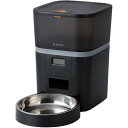 エレコム ELECOM ペット用 自動給餌器 1匹用 ブラック PET-AF01BK ドライフード専用 給餌機 タイマー 1日最大6回 約4L 大容量 音声録音...