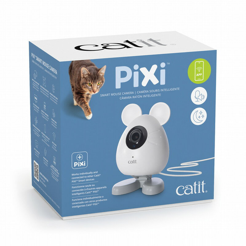 Catit Pixi スマートマウスカメラ【GEX】 猫 室内猫 スマートカメラ ペットカメラ [K]