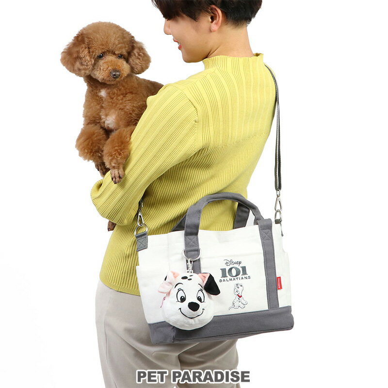 【最大2000円OFFクーポン】犬 お散歩バッグ ショルダー ディズニー 101匹わんちゃん ポーチ付き 小型犬 ポケット グッズ ベージュ お散歩バック 斜めがけ 散歩 ミニバッグ おしゃれ ペット用品