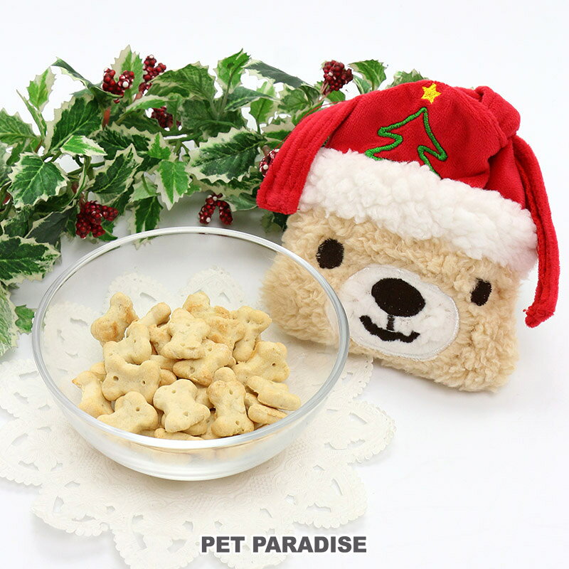 ペットパラダイス 国産 愛犬用 Xmas サンタ 巾着 | クリスマス 犬 おやつ