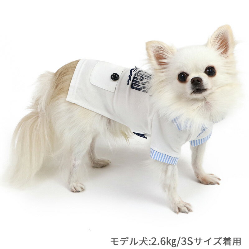 【最大2000円OFFクーポン】犬 服 春夏 犬 服 春 シャツ J.PRESS 小型犬 スキッパー | スキッパーポロシャツ ボーダー ポロシャツ おしゃれ かっこいい 犬の服 ペットウェア 2