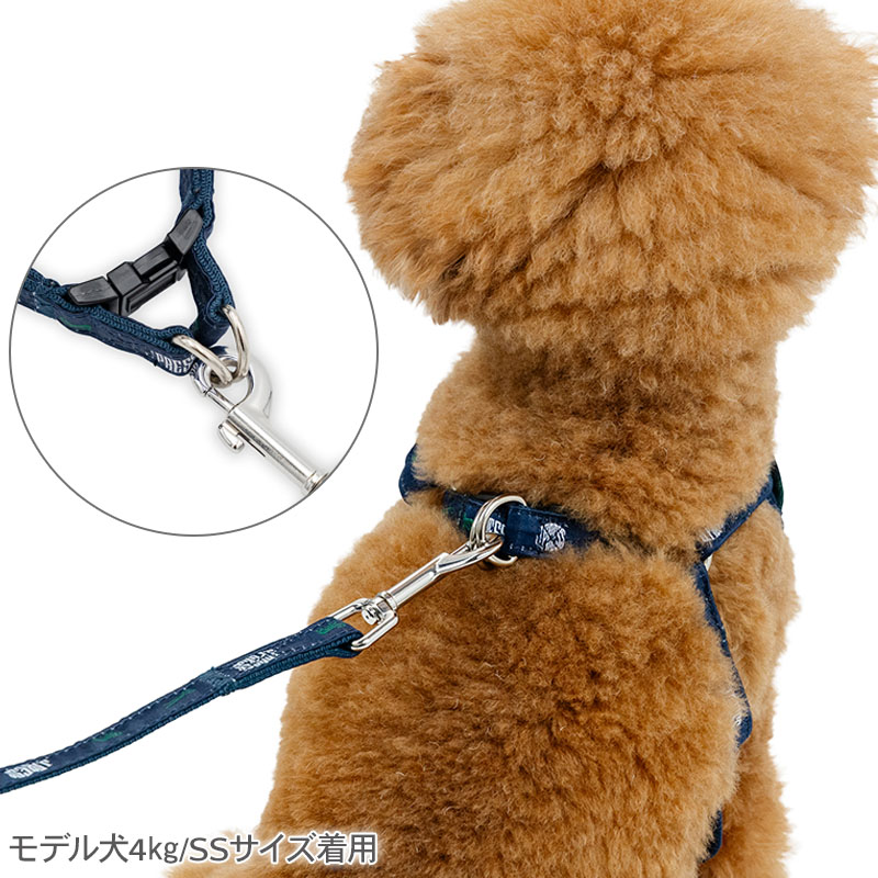 【最大2000円OFFクーポン】J.PRESS 犬 ハーネス リード 小型犬 ブラック チェック ...