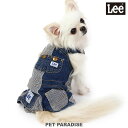 【最大1000円OFFクーポン】犬 服 Lee オーバーオール パンツつなぎ 【小型犬】 パッチワーク 犬の服 デニム ストライプ ツナギ パンツ 足つき サロペット 重ね着 おしゃれ かっこいい lee リー