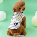 【500円OFFクーポン】リサとガスパール 犬 夏服 犬 服 ボーダー ハート マスコット 付き Tシャツ 小型犬 | リボン トリコロール おしゃれ かわいい...