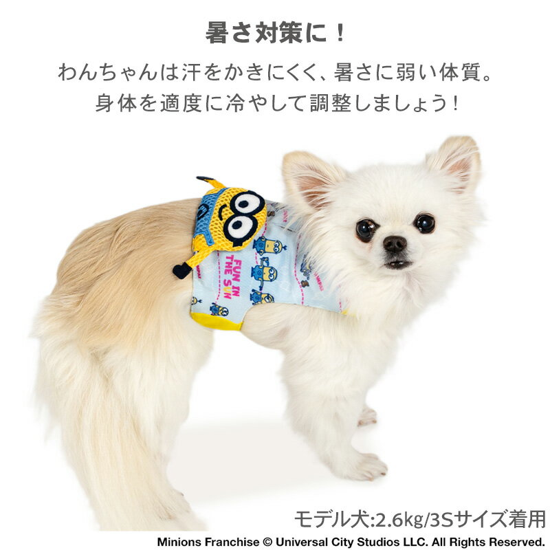 【P5倍】ミニオン セール 犬 クールネック クール 接触冷感 夏 アイス柄 クールベ...