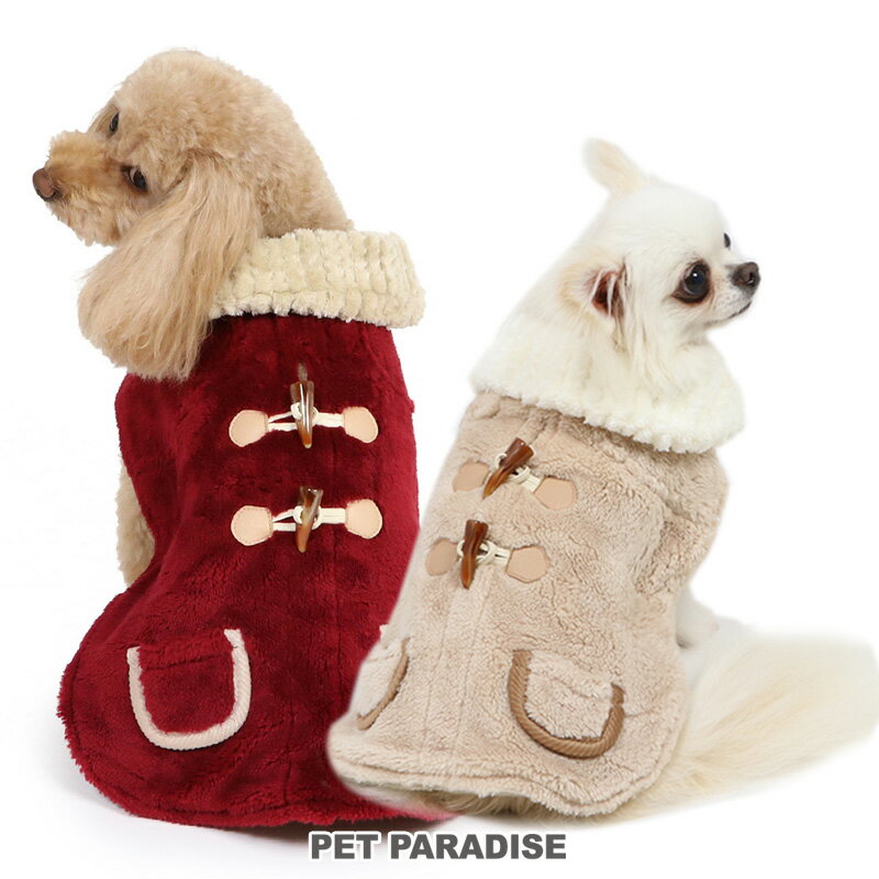 【300円OFFクーポン対象】犬の服 犬 冬服 コート 【小型犬】 ダッフル風 レッド ベージュ | 冬服 赤 薄茶 女の子 アウター 防寒 ペットウエア おしゃれ かわいい ドッグウエア ドッグウェア 暖かい あったか 母の日のサムネイル