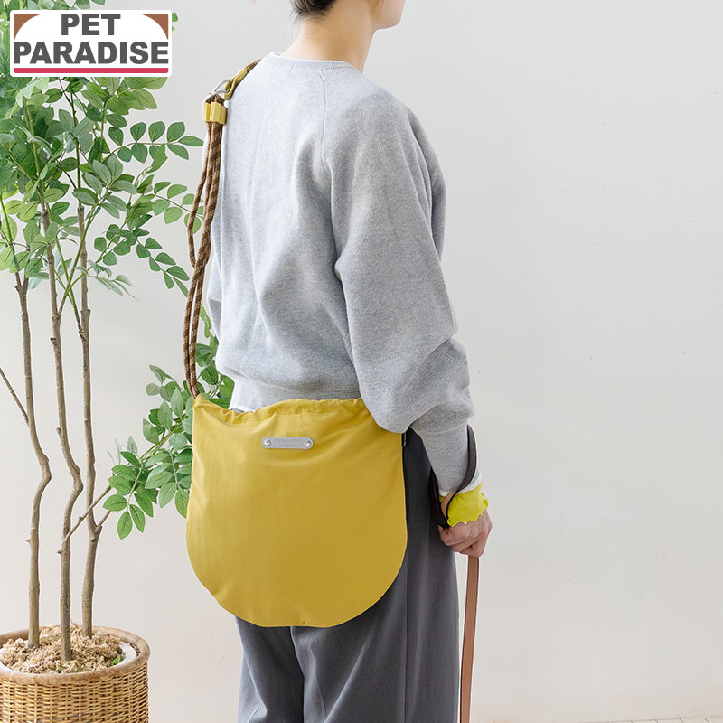 樂天商城 - 【最大2000円OFFクーポン】【P5倍】【ペットパラダイス公式】 犬 お散歩バッグ パラコード | イエロー パラシュートコード おしゃれ ショルダーバッグ 斜め掛け お散歩バック