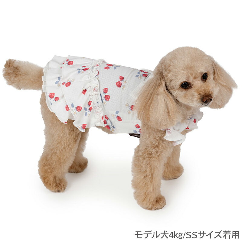 《500円OFFクーポン》【P10倍】ペットパラダイス公式 犬 服 夏 苺柄 ワンピース 小...