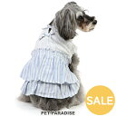 セール 犬 服 春服 ワンピース 小型犬 ストライプ | アウトレット sale 【返品交換不可】 春 水色 女の子 リボン フリル スカート おしゃれ かわいい ペットウェア 犬の服 犬服