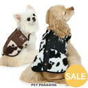 【最大2000円OFFクーポン】【楽天スーパーSALE】Lee 犬 服 ベスト 背中開き 秋冬 牛柄 ボア 小型犬 中型犬 大型犬 | アウトレット sale 【返品交換不可】 冬服 保温 暖かい 防寒 防寒対策 軽量 軽い あったか 着せやすい