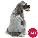 犬 セール 犬 服 冬 ニット J.PRESS 【小型犬】 ノルディック グレー | アウトレット sale 【返品交換不可】 秋冬 灰 リブ編み 袖なし 秋冬...