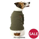 犬 セール 犬 服 春 犬の服 おしゃれ J.PRESS Tシャツ 【小型犬】 カーキ | アウトレット sale 【返品交換不可】 秋冬 ワッフル生地 袖付き...