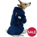 J.PRESS セール 犬 服 冬 ボア ダッフル コート 保温 小型犬 | アウトレット sale 【返品交換不可】 秋冬 リード穴 フードボタン付き 面ファ...